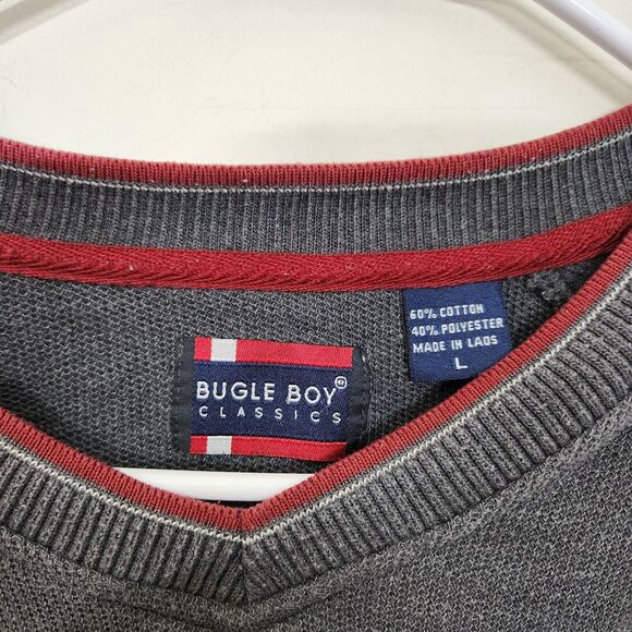 Bugle Boy Classics Long Sleeve V Neck Sweater Men's Large 1319 - Picture 9 of 12